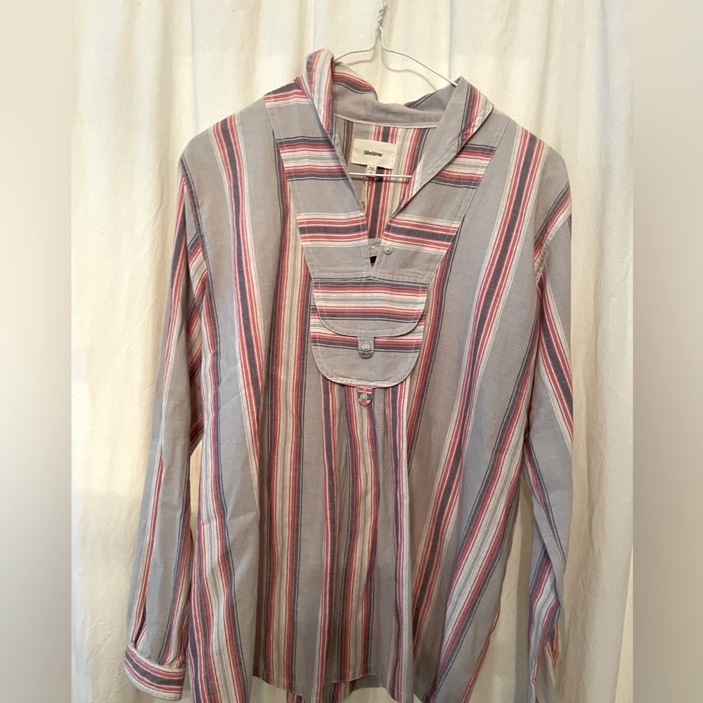 Boho cotton beach shirt sz S